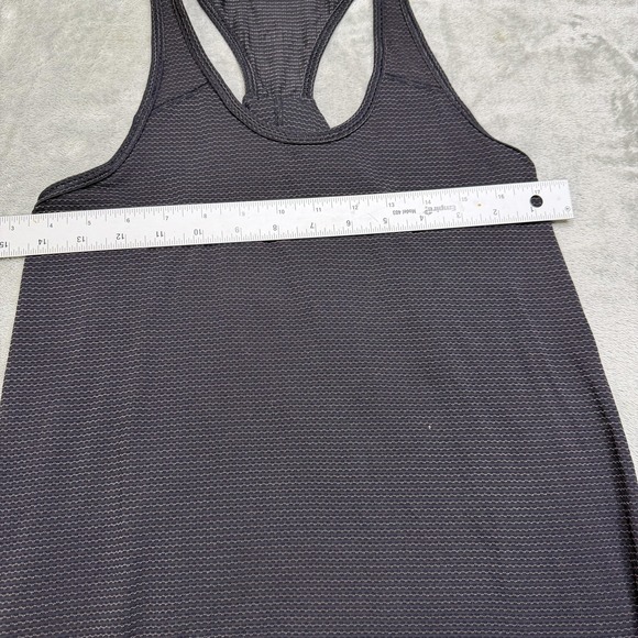 Lululemon Tank Top Womens 6 Black Striped Scoop Neck Racerback Athletic Yoga - Picture 3 of 9